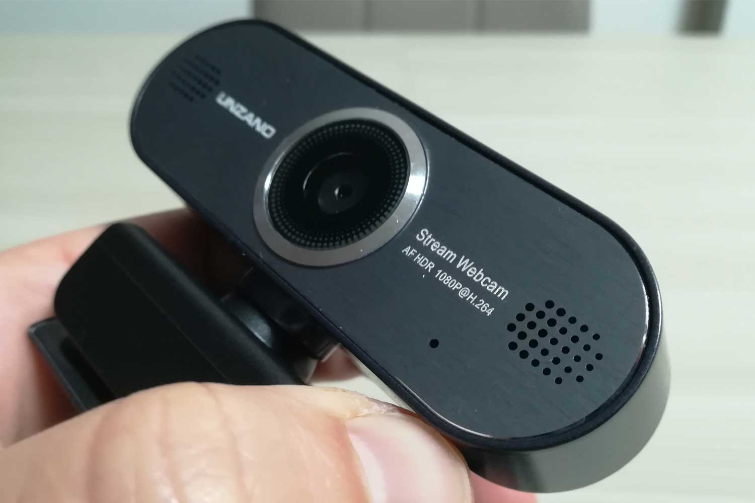 Dettaglio microfono sulla Stream Webcam Unzano