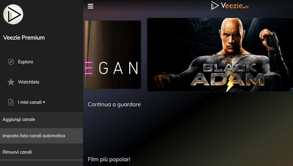 Inserimento lista automatica su Veezie