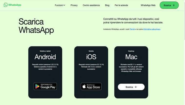 Scaricare WhatsApp per macOS Scaricare WhatsApp per macOS