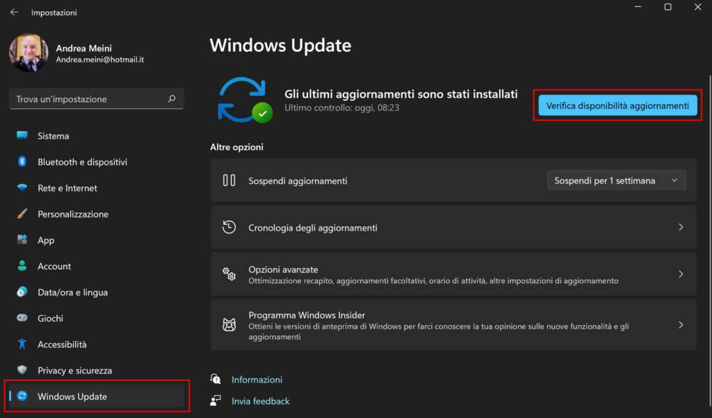 Funzione Windows Update su Windows 11 Funzione Windows Update su Windows 11