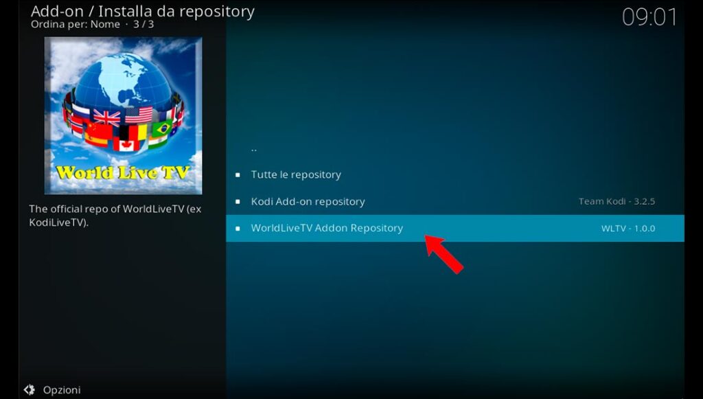 Repository WLTV di Kodi