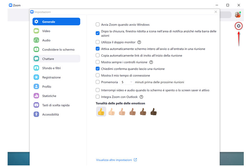 zoom impostazioni 1