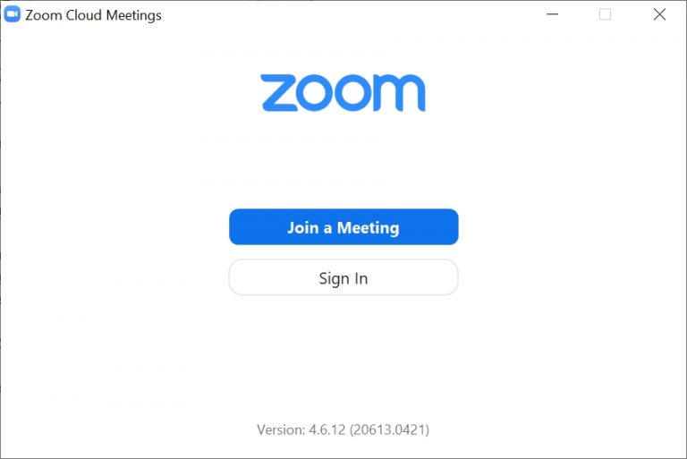 Finestra di Zoom per Join Meeting